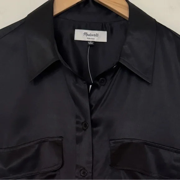 Madewell Flap Pocket Silk Shirt - Picture 5 of 7